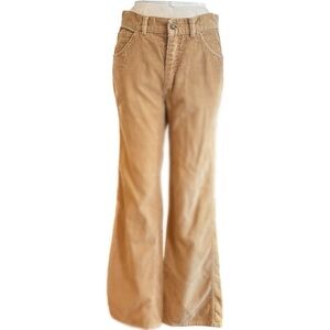 VINTAGE 70’s CISCO Corduroy Flare Leg Pants in Tan Size 30